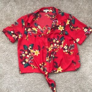 Tropical Print Blouse